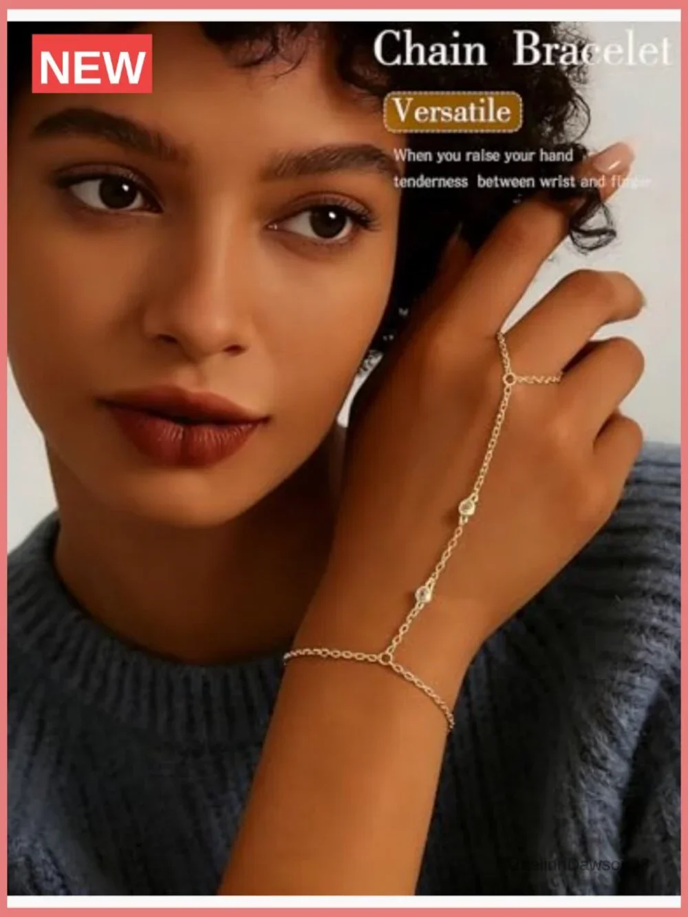 4 Pcs Gold Hand Chain Bracelets Set – Dainty Link Bracelet Stack